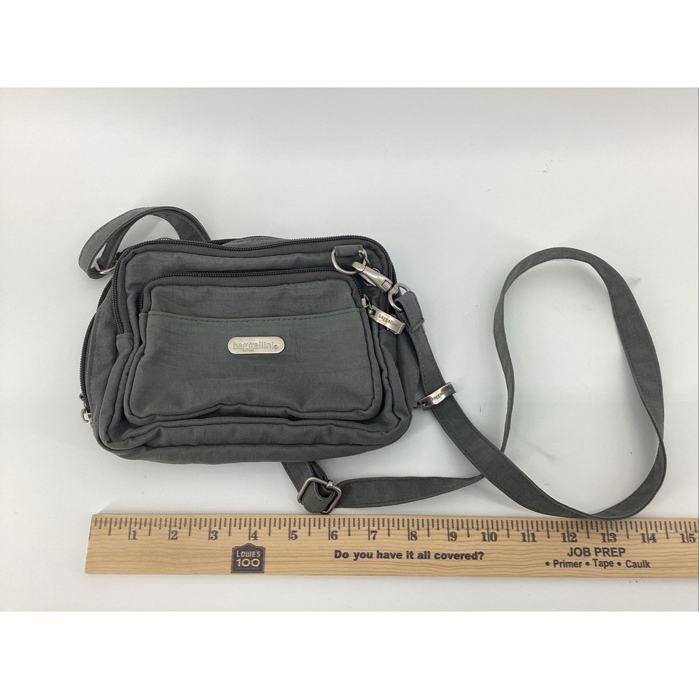 Baggallini Crossbody Or Belt Bag-Adj Strap-Triple Zip Small Travel Sport Trendy